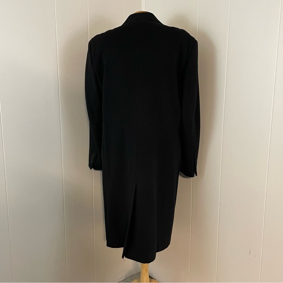 Brooks Brothers Classic Black Coat Men’s 44R Wool Cashmere Overcoat Trench - Picture 7 of 11